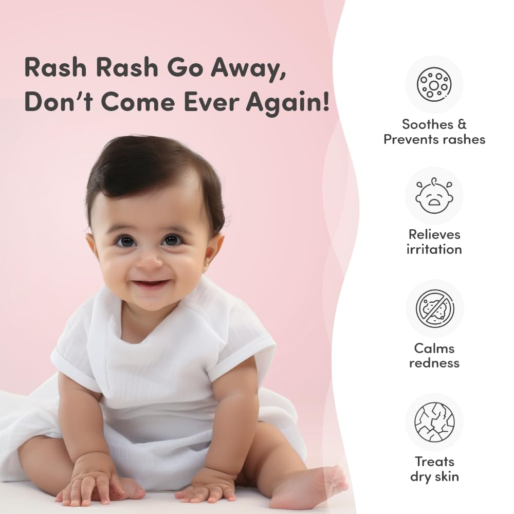 Mylo Baby Diaper Rash Cream 50gm | Prevents and Heals Rashes | With 15% Zinc Oxide | Care with Aloe Vera, Almond Oil & Vitamin E