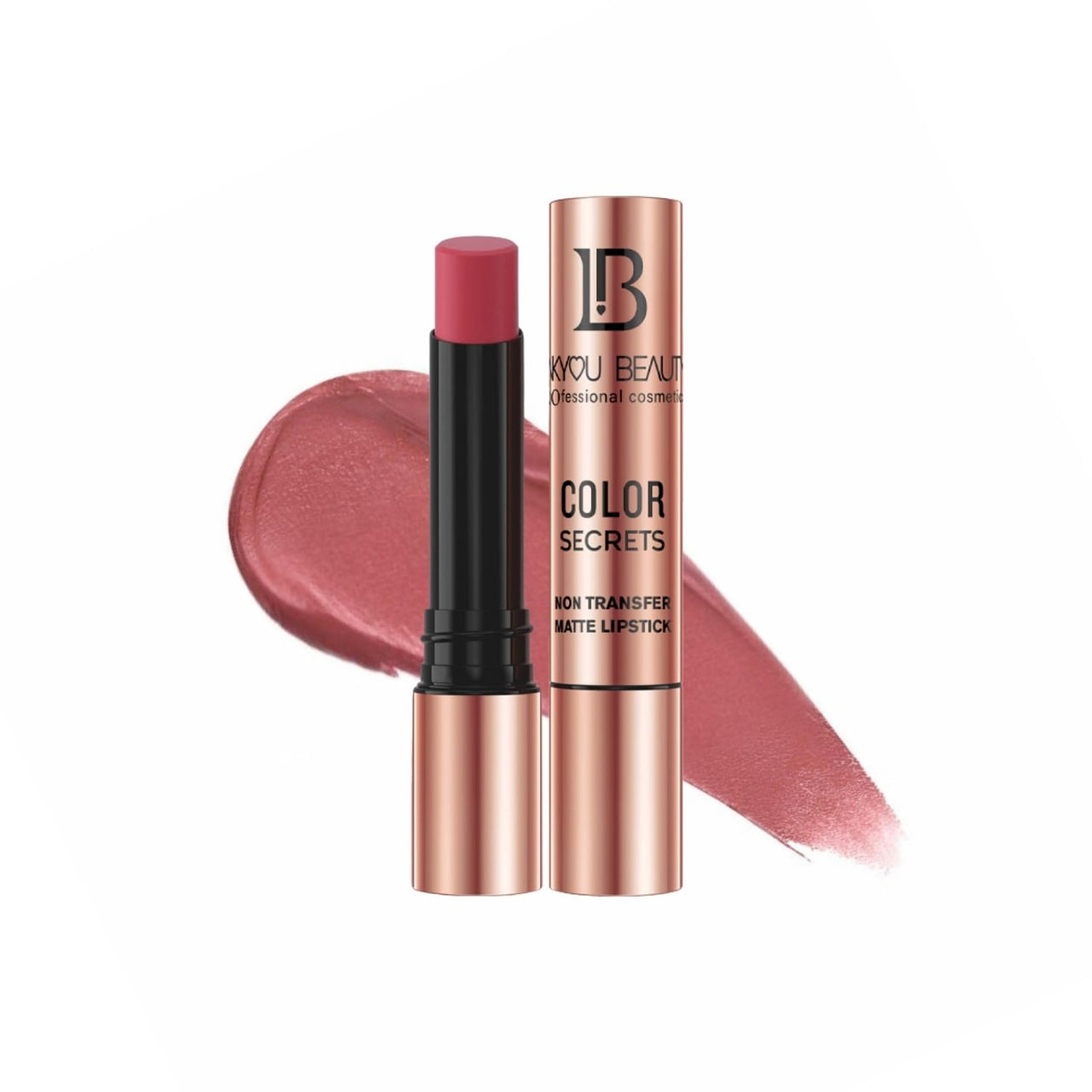 Lakyou Beauty Color Secrets | Non-Transfer Matte Lipstick | Bold Red | Long Lasting Wear | 4g | (B16(On Mode))