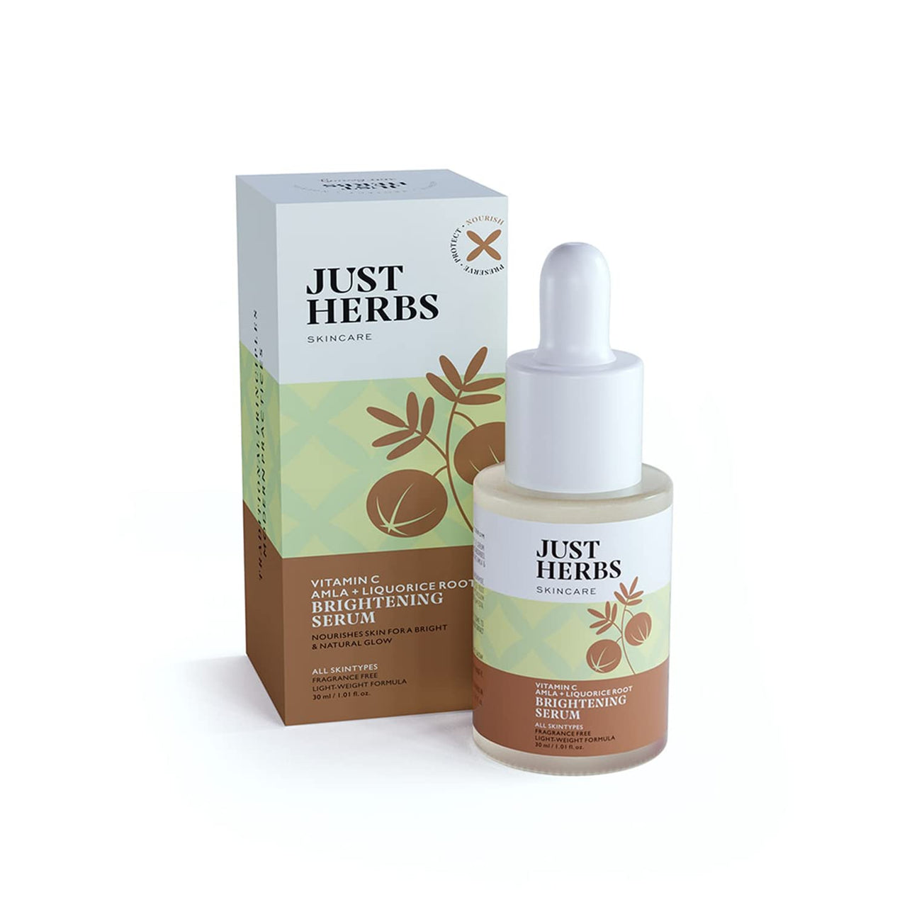 Just herbs Amla Vitamin C Face Serum For Glowing Skin & Brightening- 30ml & Just Herbs Ayurvedic Vitamin C Face Pack & Mask- 50 gm