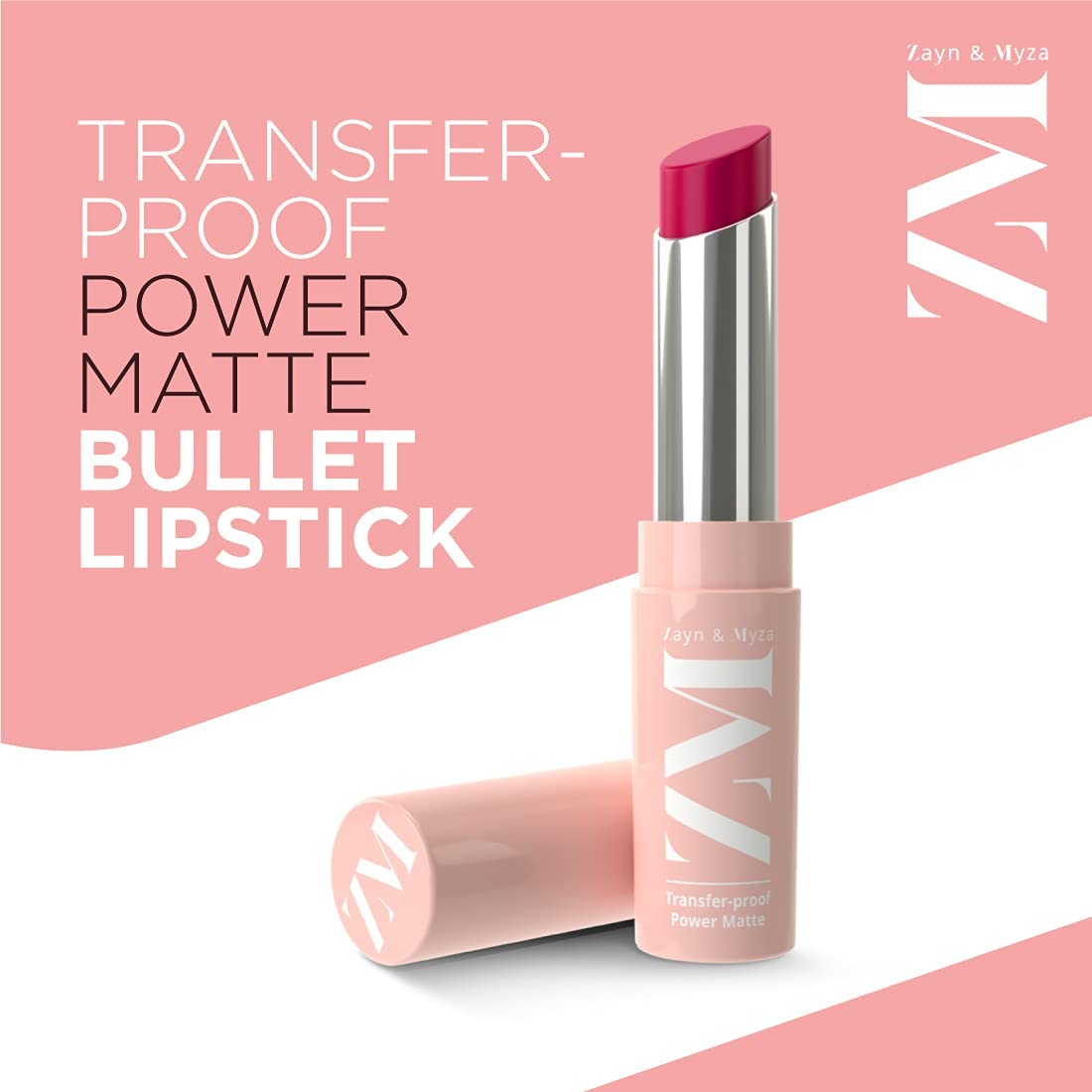 ZM Zayn & Myza Blink IT Kajal (0.35 GM) & Transfer Proof Power Matte Bullet Lipstick 3.2 GM (Blushing Beauty) Combo