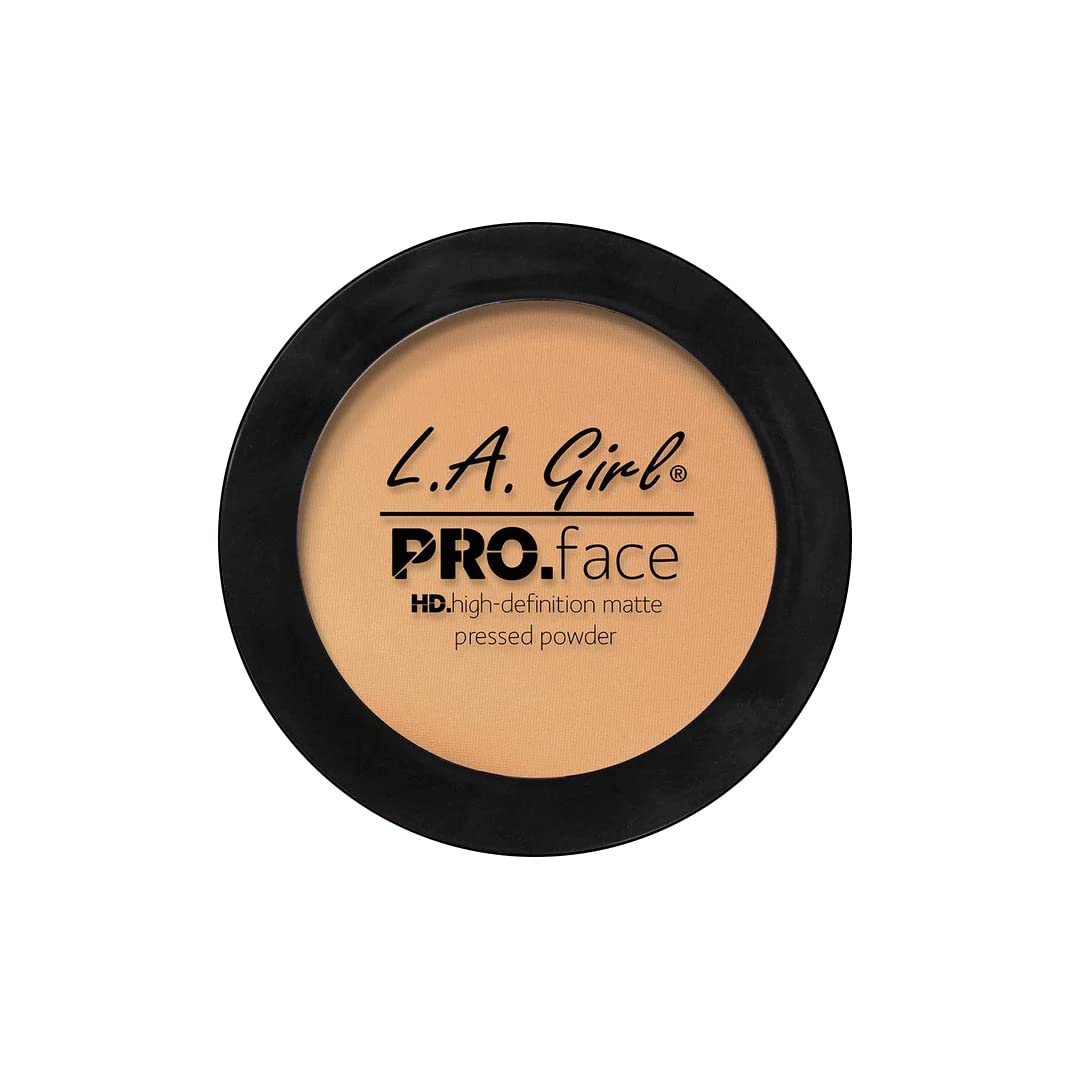 L.A GIRL HD Pro Face Pressed Powder, 8 Hr Long Stay, Smooth, Blendable, Smudge Proof, Water Proof, Matte, Classic Tan-7g