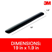 3M Gel Wrist Rest for Keyboards, Soothing 3M Gel Technology and Satin Smooth Cover for All Day Comfort and Support, Durable and Easy to Clean, 19