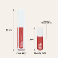 Just Herbs Ayurvedic Liquid Lipstick Pack of 2 with Long Lasting, Hydrating & Lightweight Lip Colours (Nudes & Browns + Brights & Pinks) (Cream)