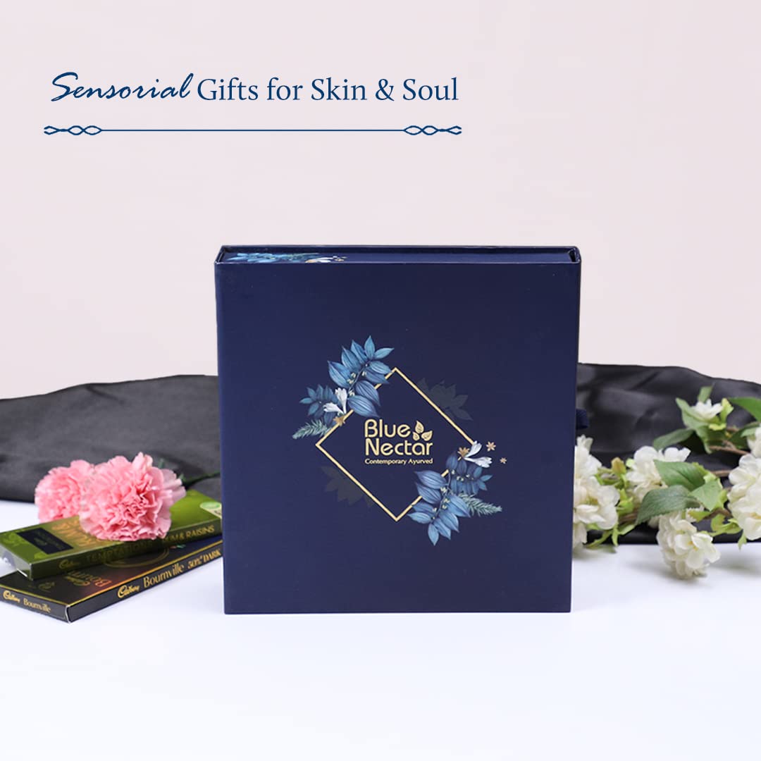 Blue Nectar Beauty Gift Box for Women & Men | Premium Skin & Hair Care Combo of Hair Oil, Shampoo, Face Wash, Body Wash, Face Scrub & Body Lotion | Gift for Birthday & Anniversary | Pack of 6