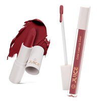 Juice Regal Red - M04 Kiss Sensation Lipstick & Nude Staple - M16 Color Luxe Liquid Lipstick with Goodness of Bio Retinol, & SPF 15 UV Protection