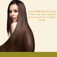 Veda Harvest Indigo Powder 240gm for Black Hair | Natural Plant-Based Hair Dye | Chemical-Free & Healthy Hair Color Solution