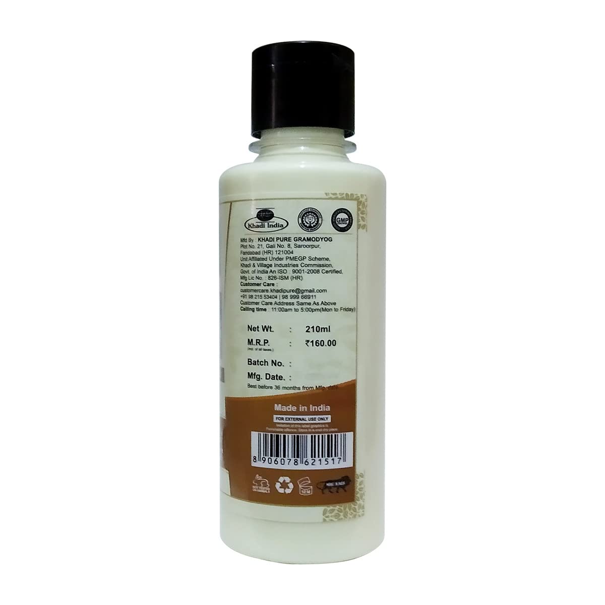 Khadi Pure Herbal Sandalwood, Kesar & Aloevera Moisturising Lotion, 210 ml