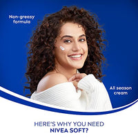 NIVEA Soft Light Moisturizer 200ml | Playful Peach | For Face, Hand & Body, Instant Hydration | Non-Greasy Cream | With Vitamin E & Jojoba Oil | All Skin Types
