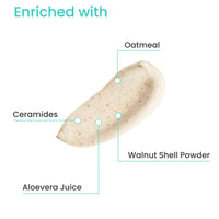 Earth Rhythm Face Srub with Oatmeal and Ceramides | Lightweight, Removes Grime, Hydrates & Softens -100g