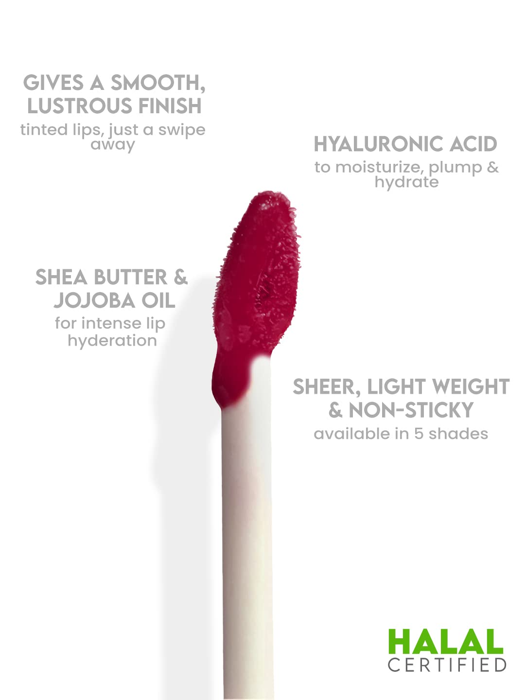 STARSTRUCK BY SUNNY LEONE Glossy Lip Tint For Women, Berry Lippy | Glossy Lipstick, Non Sticky, Hydrating, Light Weight & Long Lasting | With Jojoba Oil & Shea Butter