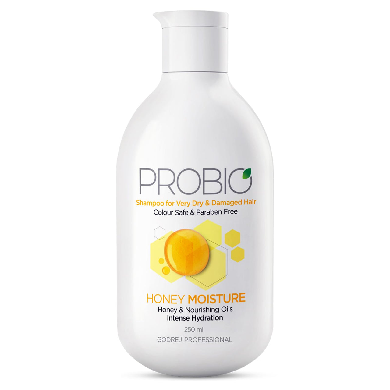 Godrej Professional Honey Moisture Shampoo, For Dry & Damaged Hair - 250ml, No Paraben, with Honey & Nourishing Oil