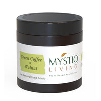 Mystiq Living Face Scrub for Men and Women | Green Coffee Blemish Clear Scrub - 100 GM | Exfoliating Scrub, Dark Spot Removal, Pigmentation, Skin Brightening | Tan Removal Coffee Scrub