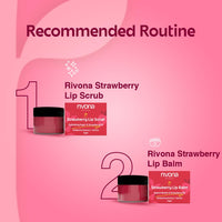 Rivona Naturals Strawberry Lip Balm | Avocado Butter + Kokum Butter | Moisturizing and Plumping | For Men & Women | 8 gm