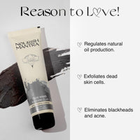 Nourish Mantra-Ratrani Moroccan Lava Face Wash | Enriched With Moroccan Clay, Activated Charcoal & Vitamin E | Face Wash For All Skin Types | Paraben & SLSSLES Free - 100 ml