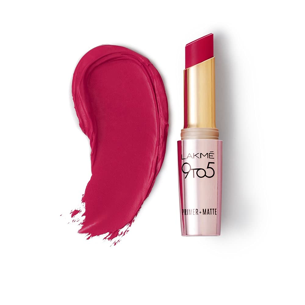 Lakmé 9 To 5 Primer + Matte Perfect Cover Liquid Full Coverage Foundation & 9 To 5 Cc Cream For All Skin Types Mini,01 - Beige,9 G & 9To5 Primer + Matte Lip Color Rose Day 3.6 G,Pack Of 1