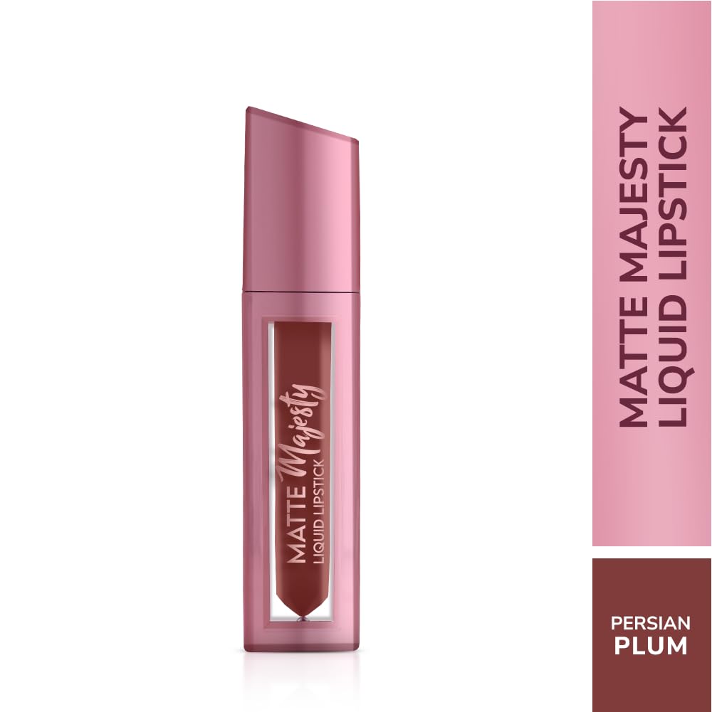 MATTE Majesty Liquid Lipstick Smudged Proof Long Lasting Highly Pigmented Water Proof Matte Liquid Lipstick (Persian Plum)