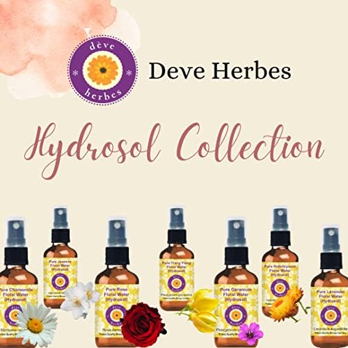 Deve Herbes Pure Rose Water Distilled from the finest kannauj Roses (Rosa damascena) 100% Natural Therapeutic Grade 100ml