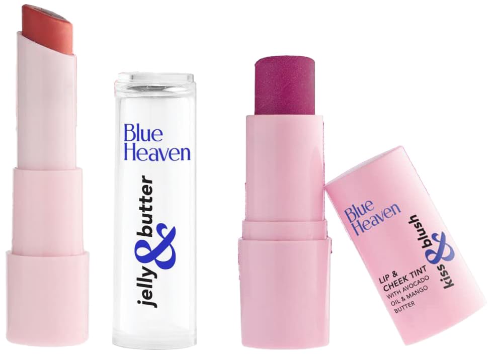 Blue Heaven Jelly & Butter Moisturising Lip Balm & Kiss & Blush, Pack Of 1, Multicolor