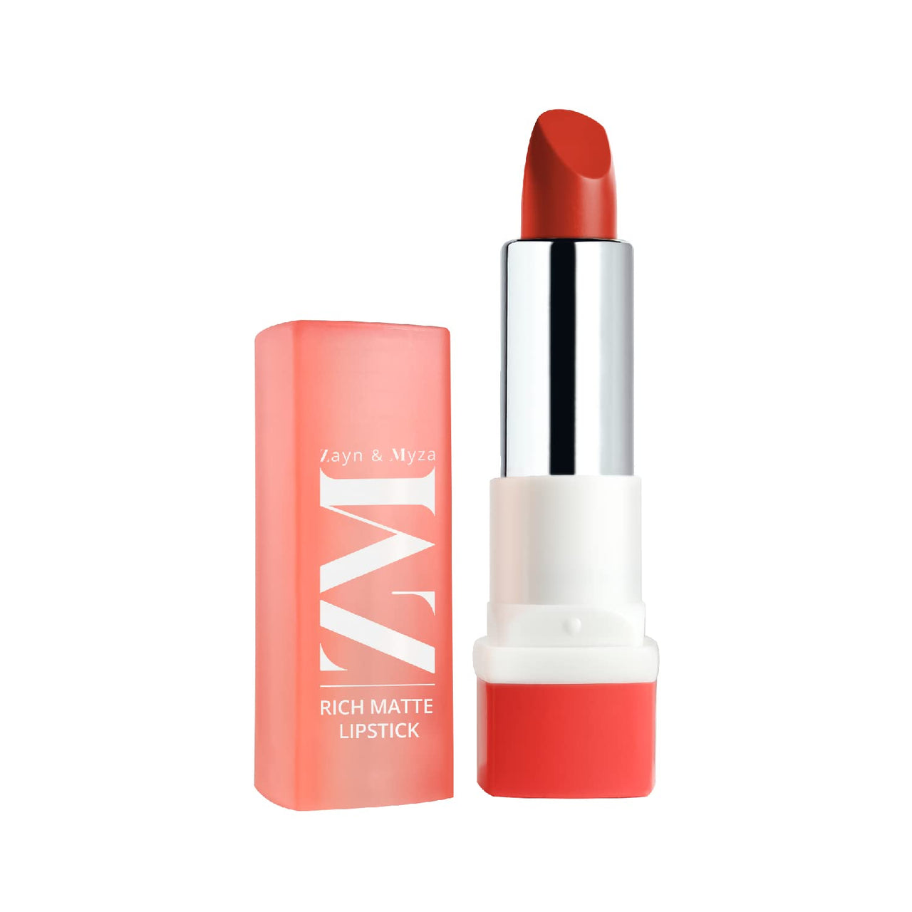 ZM Zayn & Myza Rich Matte Lipstick | Smooth and Light Weight | Intense Color in one Swipe | High Pigmentation Bullet Lip Stick Enriched with Argan oil, Murumuru and Shea Butter, (Prep Show, 4.2 G)