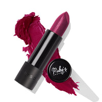 Ruby's Organics Semi-Matte Lipstick for Women All Indian Tones- Highly Pigmented, Moisturizing, Non Drying, Lightweight and Long Lasting- Lip Makeup, Synthetic Chemical Free- Plum, 3.7g