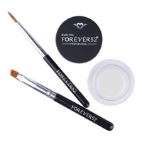 Forever52 Daily Life Long Wear Gel Eyeliner & Tattoo, Waterproof Smudgeproof Long Lasting Cream Eyeliner Gel With 2Pcs Brushes For Smooth Aplication (White) Gt007
