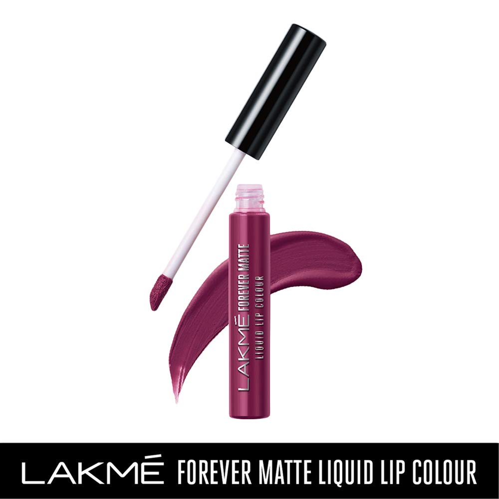 LAKMÉ Forever Matte Liquid Lip Colour, Wine Glow, 5.6ml & Lakme Forever Matte Liquid Lip Colour, Orange Tango, 5.6 ml