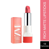 ZM Zayn & Myza Rich Matte Lipstick | Smooth and Light Weight | Intense Color in one Swipe | High Pigmentation Bullet Lip Stick Enriched with Argan oil, Murumuru and Shea Butter, (4.2 g, Fashionista)