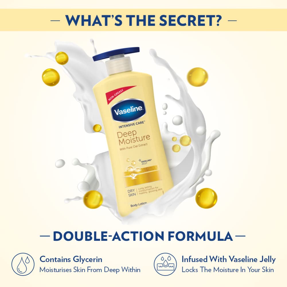 Vaseline Winter Care Combo: Deep Moisture Lotion, 400Ml With Ponds Light Moisturiser 100G, For Soft, Moisturised Skin