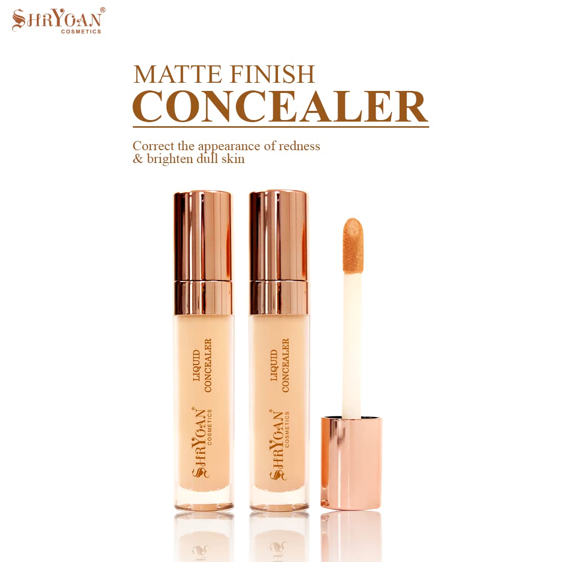 Shryoan Liquid Concealer | Full Coverage | Light Cream Shade | Water-Resistant Formula | Color Correction | Daily Use, Alcohol-Free | 10GM | SH03 | Pack of 1