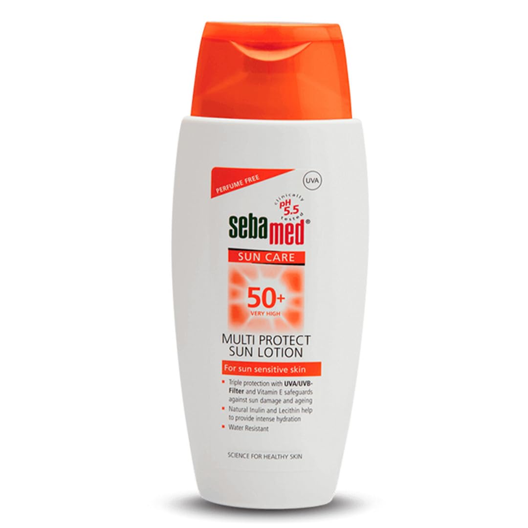 SebaMed Sun Lotion & SebaMed Lip Defense Lip Balm With Spf 30 + Vit E Combo