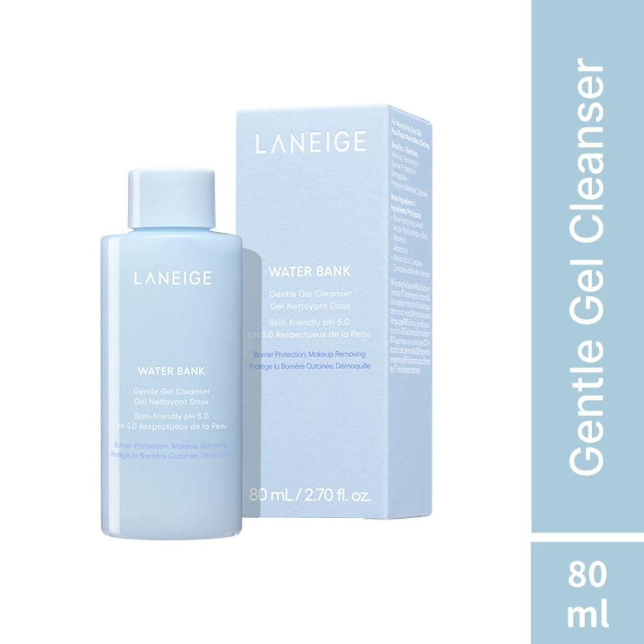 Laneige Combo of 2 including Cream Skin Toner (50ml) and Hyaluronic Acid Gel Cleanser(80ml)