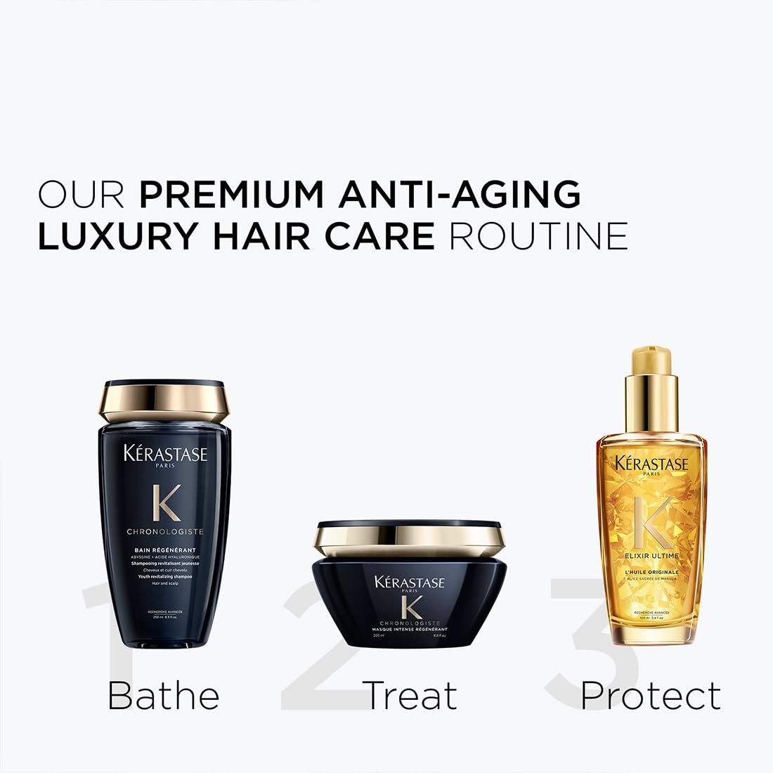 Kérastase Chronologiste Hair Mask for Aging Hair 200ml | Revitalizing & Hydrating Hair Mask for Aging Hair | Infused with Hyaluronic Acid, Abyssine & Vitamin E