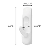 Command Medium Utility Hooks, Damage Free Hanging Wall Hooks with Adhesive Strips, No Tools Wall Hooks for Hanging Organizational Items in Living Spaces, 20 White Hooks and 24 Command Strips 20 Hooks