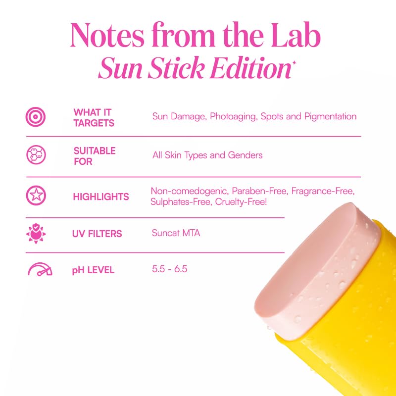 Gush Beauty Invisible Sunscreen Stick With Holder | SPF 60 PA +++ | UVA/UVB Rays Protection | Water Proof | No White Cast | With Hyaluronic Acid | Matte Finish | For All Skin Types - 13g