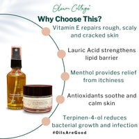 Oleum Cottage Skincare Bundle for Small Patches on the Body for Eczema, Psoriasis and Dermatitis | Contains Restorative Oil and Ultra Healing Cream | Reduces Itchiness and Soothes Flare-Ups