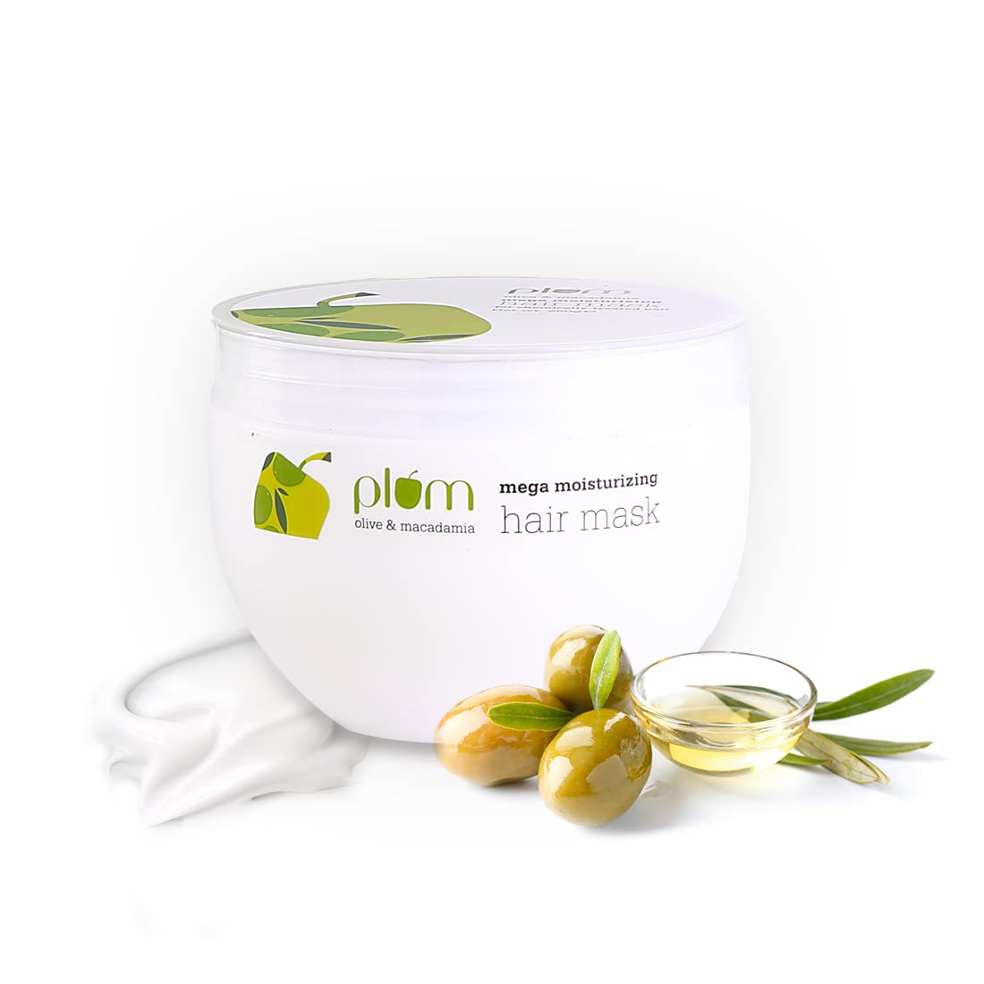 Plum Olive & Macadamia Mega Moisturizing Hair Mask, 250ml