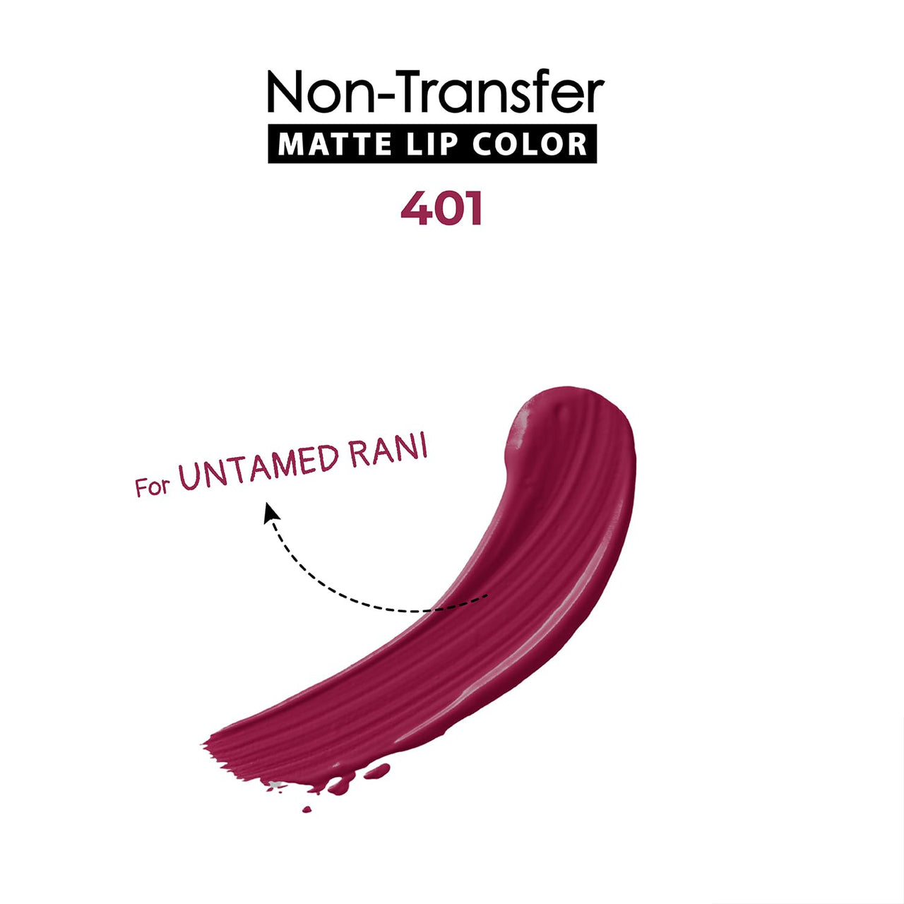 Blue Heaven Non Transfer Lip Color | Liquid lipstick Waterproof & Smudge Proof | Intense Pigment | Long-Lasting upto 8hr | Matte Finish with Hydrating Formula | 401 | 3GM