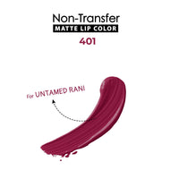 Blue Heaven Non Transfer Lip Color | Liquid lipstick Waterproof & Smudge Proof | Intense Pigment | Long-Lasting upto 8hr | Matte Finish with Hydrating Formula | 401 | 3GM