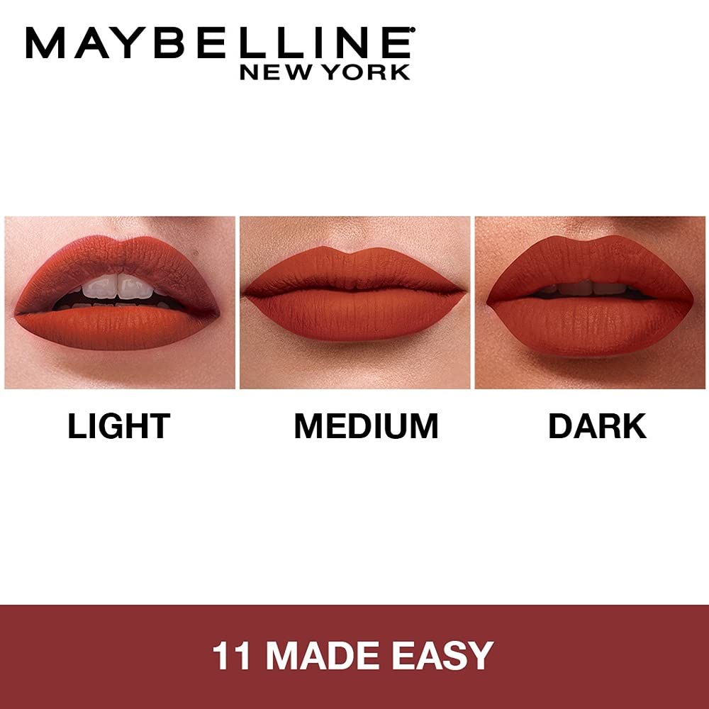 Maybelline New York Sensational Liquid Matte Lipstick 11, Made Easy + FREE touch of Spice Lipstick