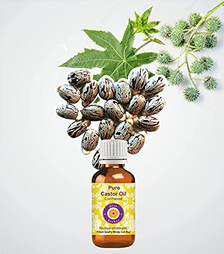 Deve Herbes Pure Castor Oil (Ricinus communis) Natural Therapeutic Grade Cold Pressed (Pack of Two) 100ml X 2
