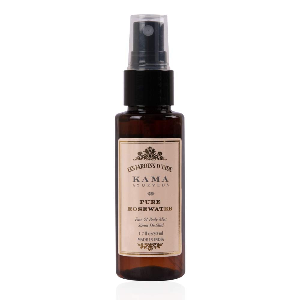 KUMKUMADI BRIGHTENING FACE SCRUB 25G- IN & Kama Ayurveda Pure Rose, Pack of 50ml liquid Combo