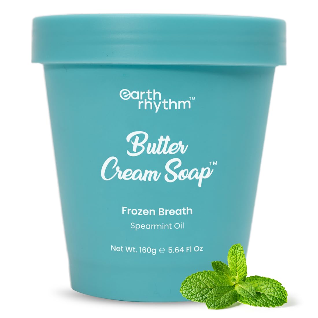 Earth Rhythm Frozen Breath Butter Cream Soap, Moisturizes Skin, Make Skin Soft & Supple | Shea Butter, Spearmint | for All Skin Type | Men & Women - 160g