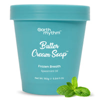 Earth Rhythm Frozen Breath Butter Cream Soap, Moisturizes Skin, Make Skin Soft & Supple | Shea Butter, Spearmint | for All Skin Type | Men & Women - 160g