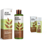 Just Herbs 8 In 1 Root Nourishing Amla Neem Hair Fall Control Shampoo 200 Ml & Just Herbs Skin-Rejuvenating Ayurvedic Face Wash Cleanser- 100 ML