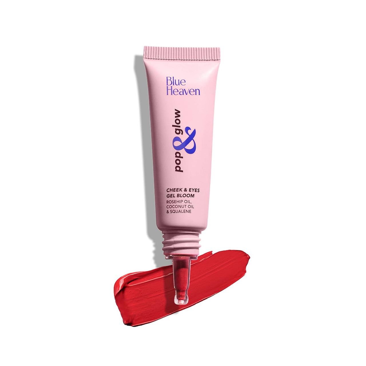 Blue Heaven Pop & Glow Eye & Cheek tint blusher for face makeup, Blush enriched with Rosehip and Coconut oil - Pink Tease, 12ml