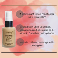 Organic Tinted Moisturizer | Everyday No Makeup Look | Sheer Coverage | Organic | Semi-Matte | Light Weight | Non-Comedogenic | Hypoallergenic | Natural | Handmade | Chemical Free (Medium)