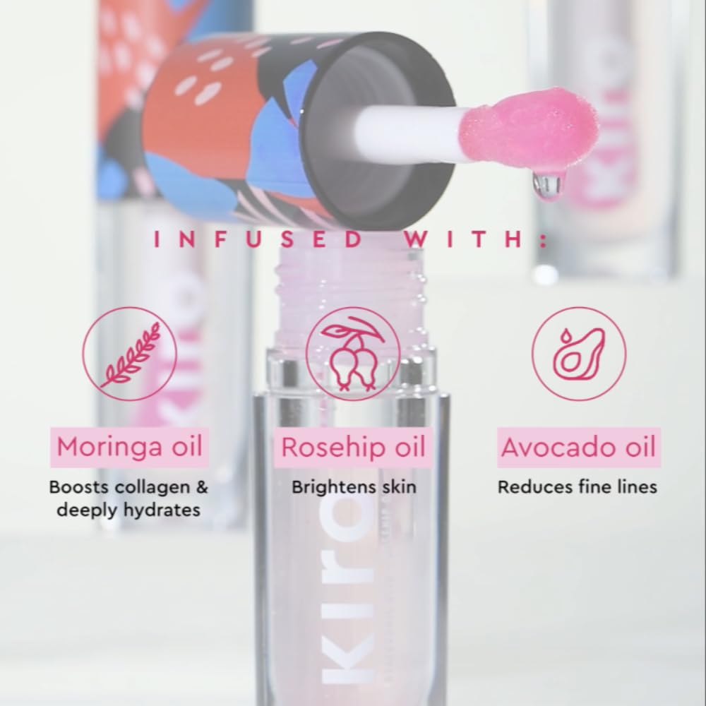 Kiro PH-Play Color Changing Lip & Cheek Oil - Pink Funfetti, 5.5ml | Hydrating, Skin Brightening, Reduce Fine Lines | Non-Sticky, Non Greasy | Skin Care Infused with Moringa, Rosehip & Avocado Oils