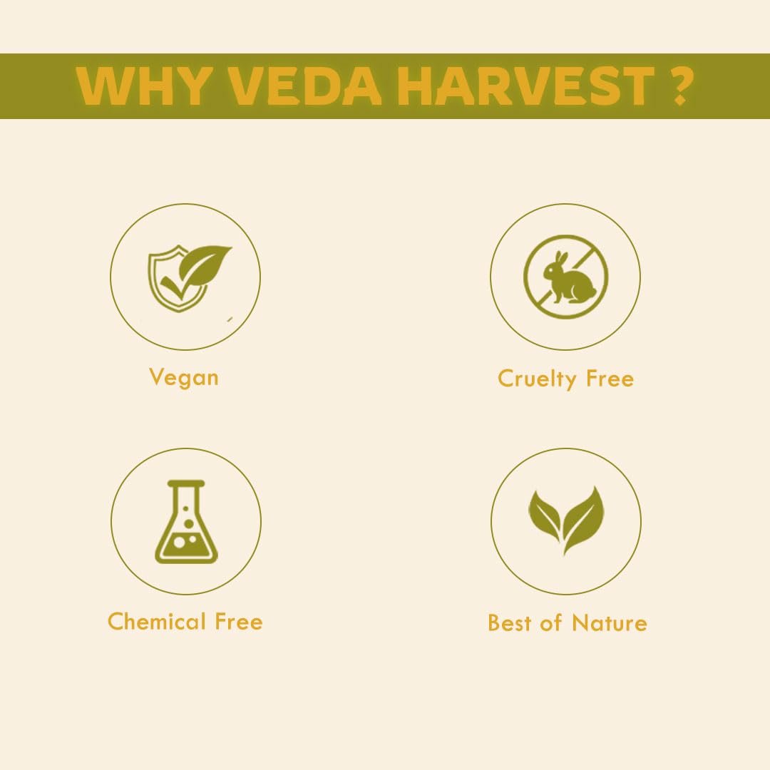 Veda Harvest Indigo Powder 240gm for Black Hair | Natural Plant-Based Hair Dye | Chemical-Free & Healthy Hair Color Solution