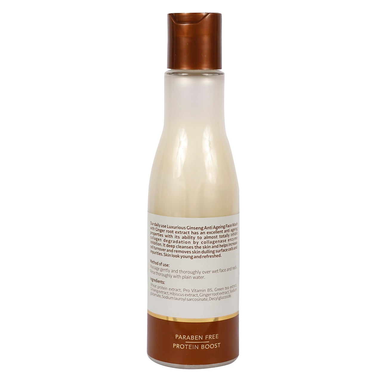 Jovees Herbal Luxurious Ginseng Anti Ageing Face Wash with Ginger Root & Aloe Vera Extract | For Brightening Skin | Improves Skin Texture 200ml