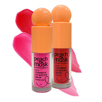 Peach and Musk SPF 30 Ceramide Lip Butter Balm, for Dry Lips with Tripeptide & Squalane, 3D Pillow Effect, Brightens & Hydrates Lips, Tinted Lip Balm - Power Pink (5ml)
